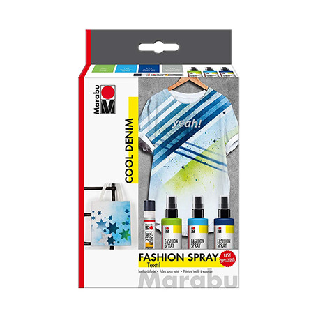 Farby do tkanin Cool Denim Marabu, 4 kolory