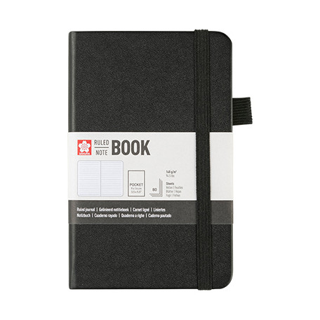 Szkicownik Ruled Book Sakura, 9 x 14 cm / Black
