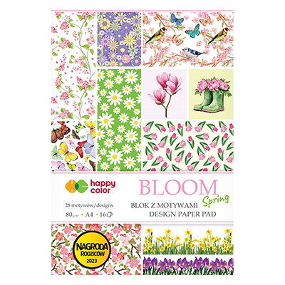 Blok z motywami - Bloom Spring, Happy Color, A4