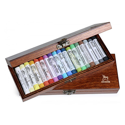 Pastele suche Renesans w drewnianej kasecie, 18 kol.
