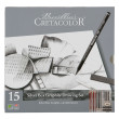 Zestaw Silver Box Cretacolor, metalowe opakowanie, 15 elem.