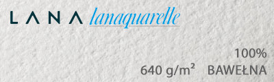 Papier do akwareli Lanaquarelle CP, 640g/m² 56 x 76 cm, 5 ark.