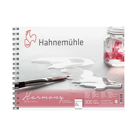 Blok akwarelowy na spirali Harmony CP Hahnemuhle, 300 g/m², A4