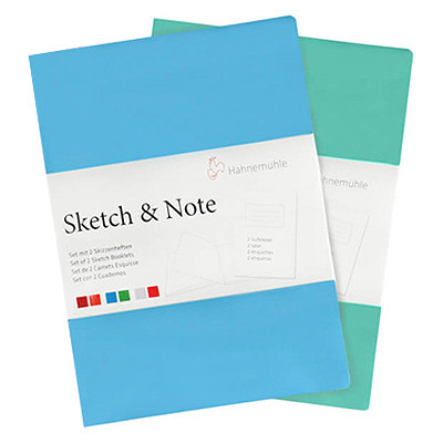 Sketch & Note szkicowniki Hahnemuhle Blue/Green A6, 2 sztuki