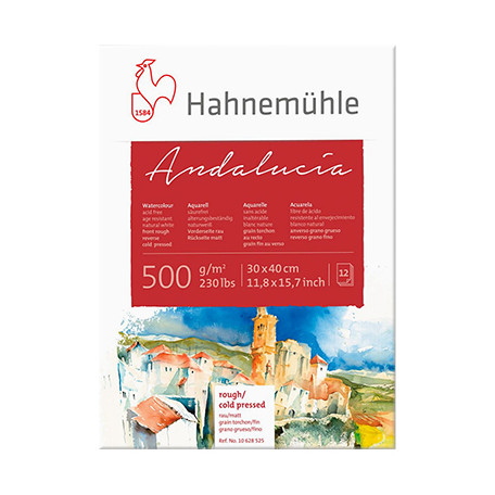 Blok akwarelowy Andalucia Hahnemuhle 30 x 40 cm, 500 g/m²