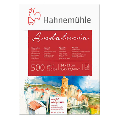 Blok akwarelowy Andalucia Hahnemuhle 24 x 32 cm, 500 g/m²