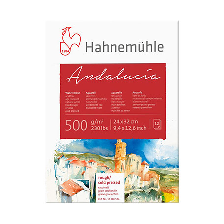 Blok akwarelowy Andalucia Hahnemuhle 24 x 32 cm, 500 g/m²