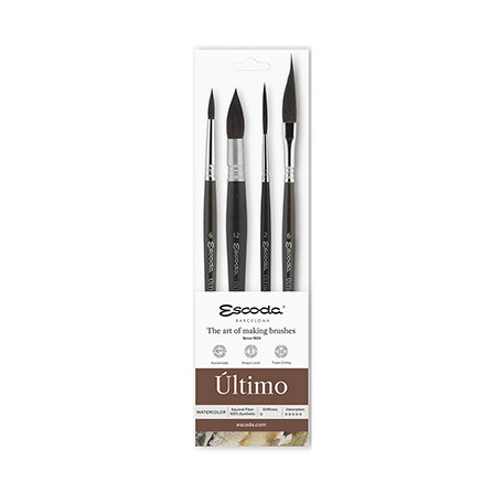 Ultimo, zestaw pędzli syntetycznych Escoda, 4 sztuki