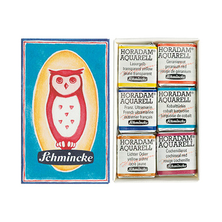 Akwarele Horadam Matchbox Schmincke, 6 półkostek