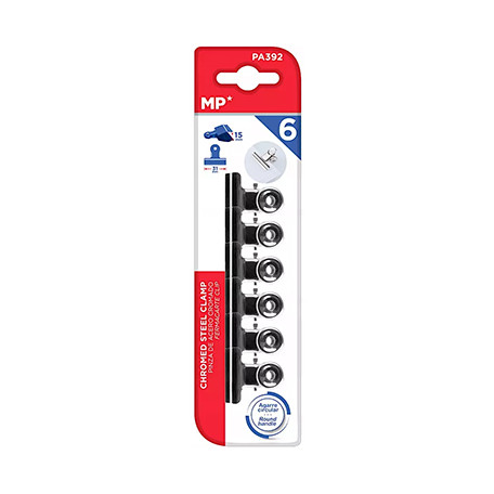 Klipsy do papieru srebrne 22 mm, zestaw 8 sztuk