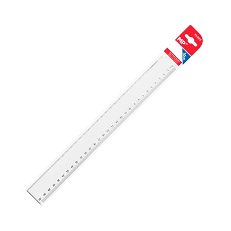 Linijka plastikowa transparentna 30 cm, MP