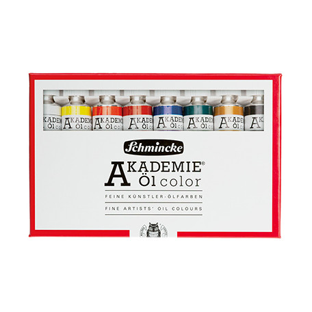 Farby olejne Akademie Schmincke, zestaw 8 x 20 ml