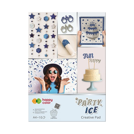 Party Ice, blok papieru ozdobnego, Happy Color A4