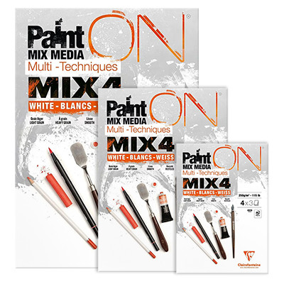 Paint ON MIX4, blok mix media A4, Clairefontaine