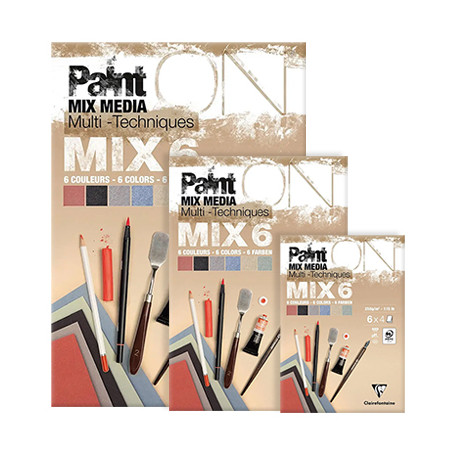 Paint ON MIX6, blok mix media A6, Clairefontaine