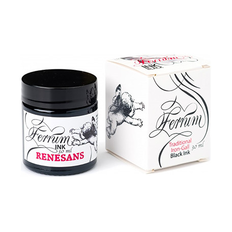 Ferrum tradycyjny czarny tusz Renesans 30 ml