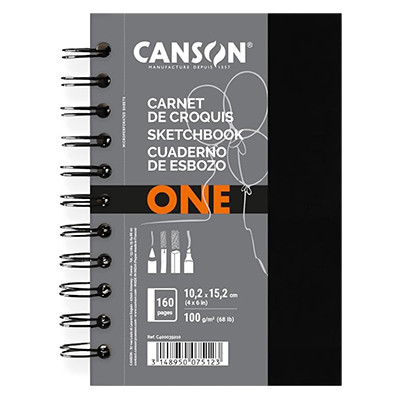 Blok na spirali Canson ONE 80 ark. 100 g/m2 10.2 x 15.2 cm
