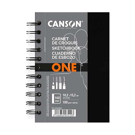 Blok na spirali Canson ONE 80 ark. 100 g/m2 10.2 x 15.2 cm