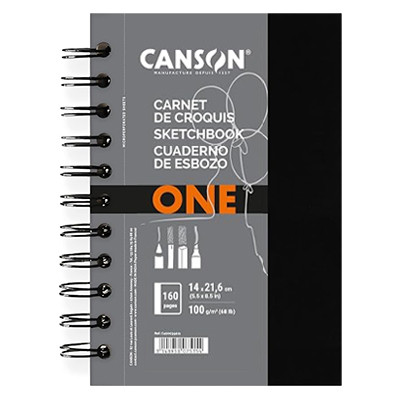 Blok na spirali Canson ONE 80 ark. 100 g/m2 14 x 21.6 cm