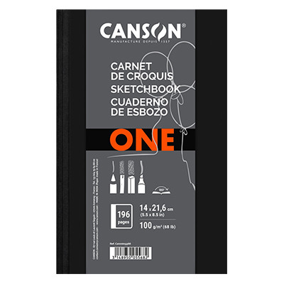 Szkicownik Canson ONE szyty, 98 ark. 100 g/m², 14 x 21.6 cm