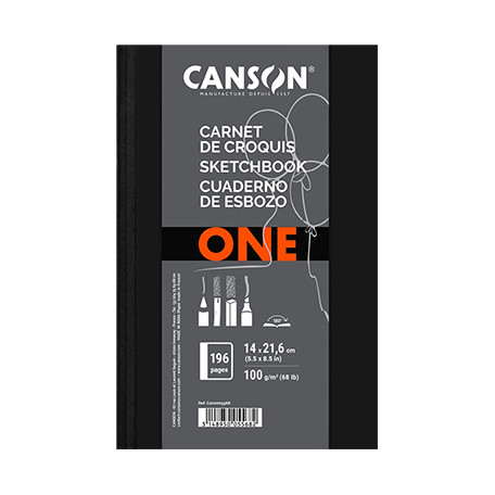 Szkicownik Canson ONE szyty, 98 ark. 100 g/m², 14 x 21.6 cm