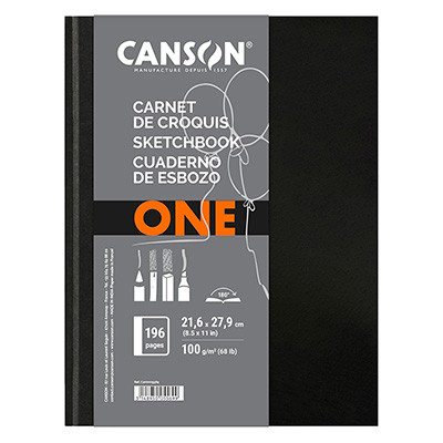 Szkicownik Canson ONE szyty, 98 ark. 100 g/m², 21.6 x 27.9 cm