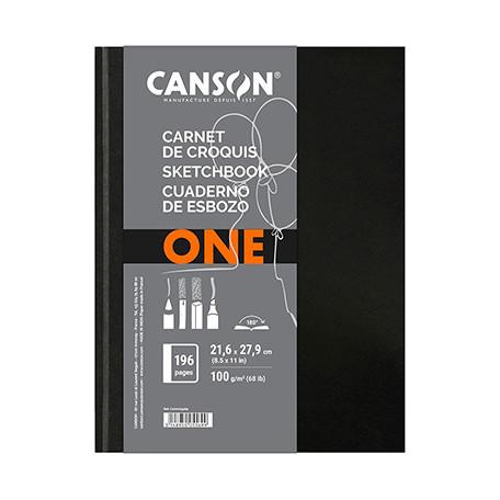 Szkicownik Canson ONE szyty, 98 ark. 100 g/m², 21.6 x 27.9 cm