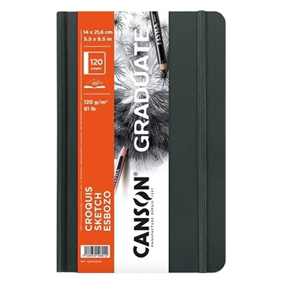 Szkicownik Canson Graduate Croquis A5, twarda oprawa