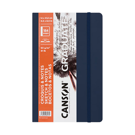 Notes Canson Graduate Sketch&Note A5, miękka oprawa granat