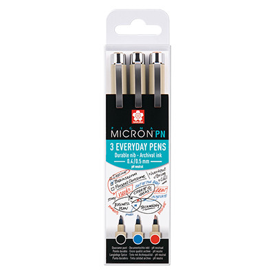 Set of 3, Pisaki Pigma Micron PN, Sakura