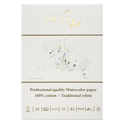 Blok akwarelowy A5 SMLT, 400 g/m² 100% bawełna