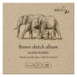 Blok rysunkowy Brown Sketch Album SMLT, 9 x 9 cm