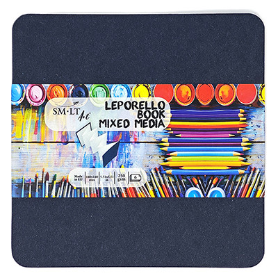 Leporello Book Mixed Media SMLT 14 x 14 cm
