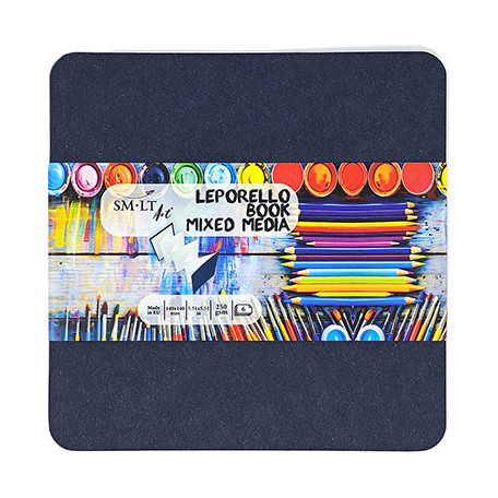 Leporello Book Mixed Media SMLT 14 x 14 cm